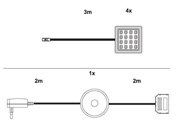 LED-valgustus riiuli alla, 4 tk