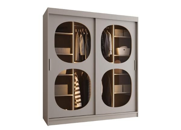 Lükandustega riidekapp Bahrajn 180 cm + LED