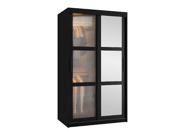 Lükandustega riidekapp Flutes 100 cm + LED