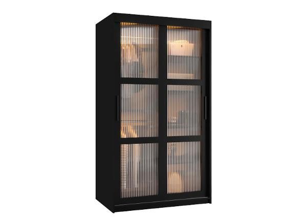 Lükandustega riidekapp Flutes 100 cm + LED