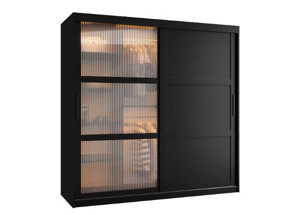 Lükandustega riidekapp Flutes 180 cm + LED