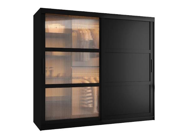 Lükandustega riidekapp Flutes 200 cm + LED