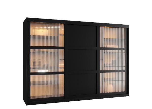 Lükandustega riidekapp Flutes 250 cm + LED