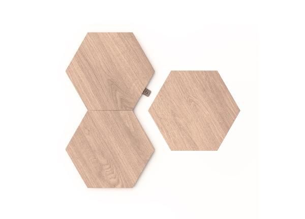 Nanoleaf Elements Wood Look Hexagons laienduskomplekt (3 paneeli), soe ja külm valgus
