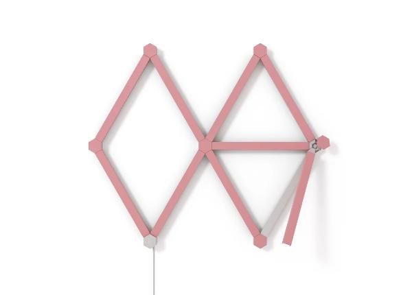 Nanoleaf Lines Skin Black Matte paneelikatete ja kinnituskorkide komplekt (9 katet), roosa