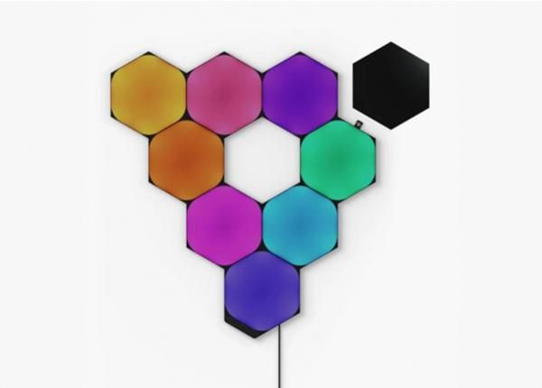 Nanoleaf Shapes Black Hexagons stardikomplekt (9 paneeli), must