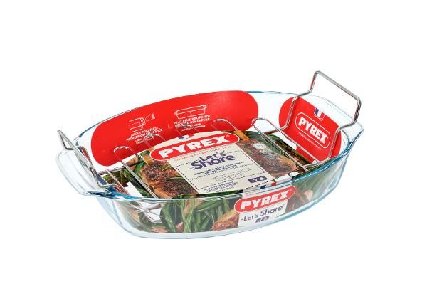 Ovaalne ahjuvorm restiga Pyrex