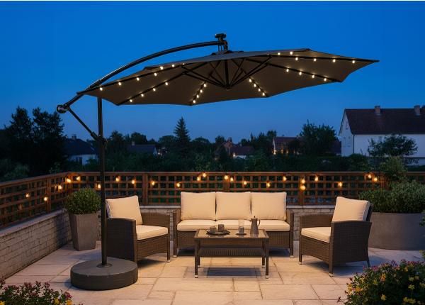 Päikesevari Milin + LED Ø 3 m