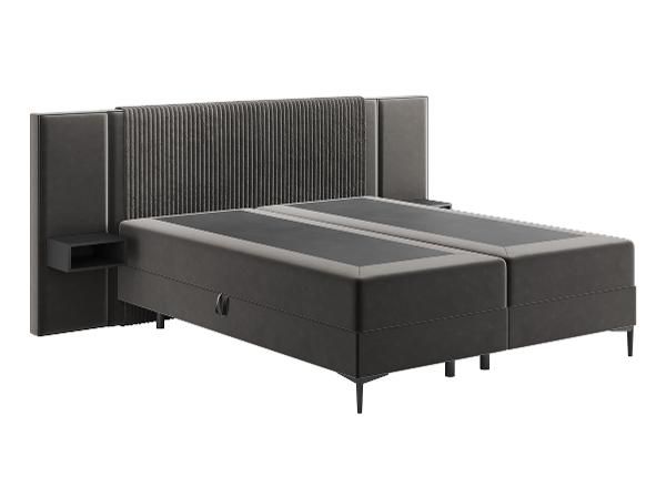 Pesukastiga kontinentaalvoodi Noelie, 2 öökappi + LED