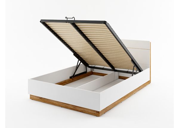 Pesukastiga voodi 160x200 cm + valgustus