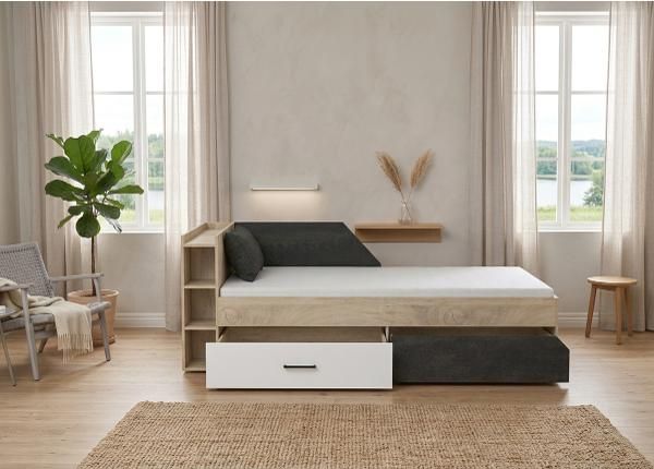 Pesukastiga voodi Pax 90x200 cm