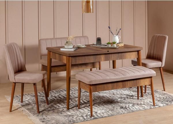 Pikendatav söögilaud 130/165x80 cm