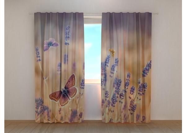 Pimendav fotokardin Butterflies on Lavender 240x220 cm