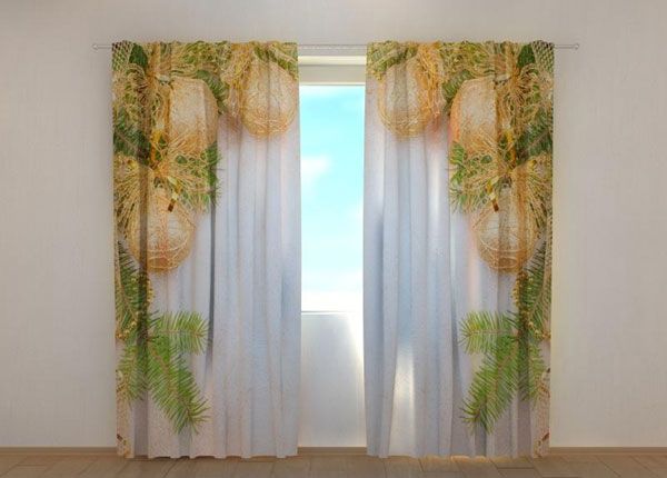 Pimendav kardin Golden Xmas Bows 1 240x220 cm