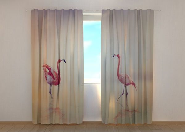 Pimendav kardin Pink Flamingoes at Sunset 240x220 cm