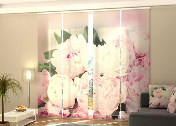 Pimendav paneelkardin Fresh Pink Peonies 240x240 cm