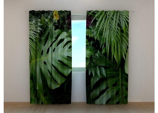 Poolpimendav fotokardin Green Tropical Leaves 240x220 cm