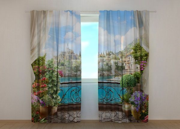 Poolpimendav kardin Balcony with flowers 240x220 cm