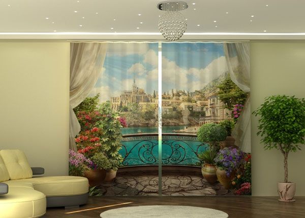 Poolpimendav kardin Balcony with Flowers 290x245 cm