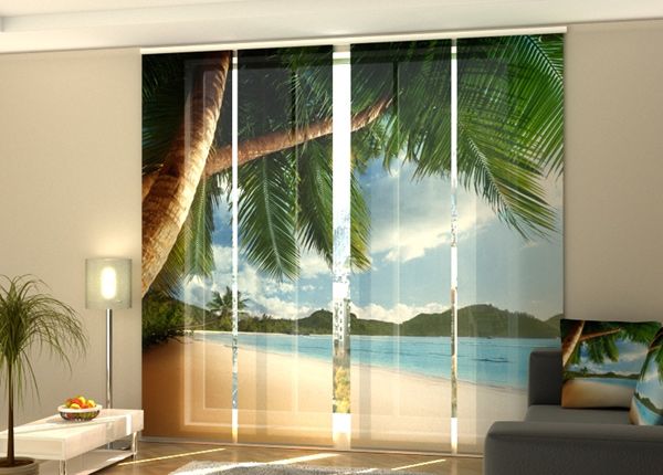Poolpimendav paneelkardin Ocean and palms 240x240 cm