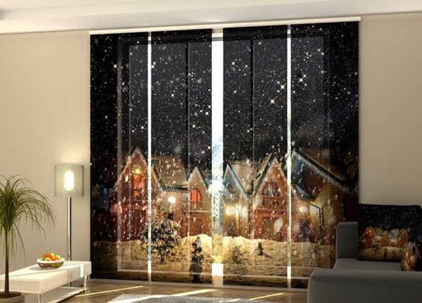 Poolpimendav paneelkardin Snowy Night 240x240 cm