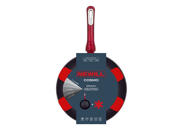 Praepann Newill Cosmo Ø 24 cm + pannikaitse, induktsioon