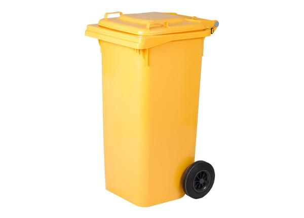 Prügikonteiner 120L, kollane