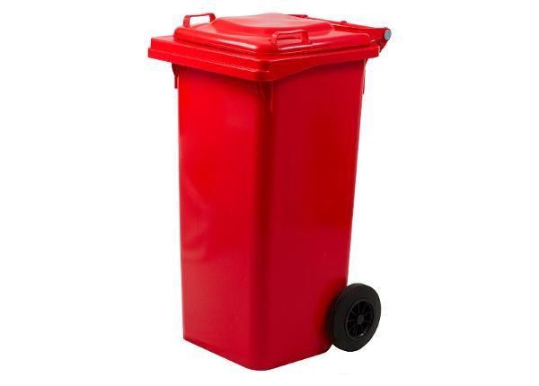 Prügikonteiner 120L, punane