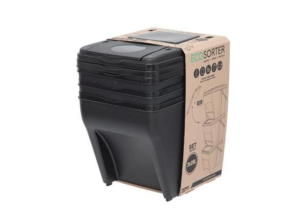 Prügikonteinerite komplekt EcoSorter 3x25L