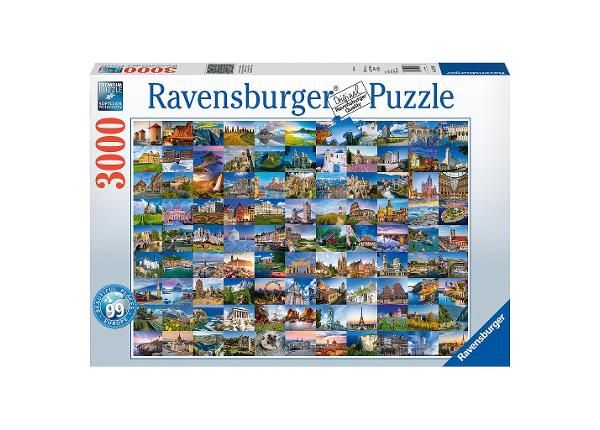 Pusle 3000 tk Euroopa kaunimad paigad Ravensburger