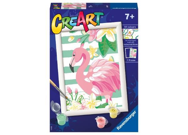 Ravensburger maalimine numbrite järgi Flamingo