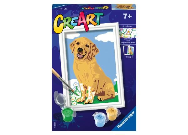 Ravensburger maalimine numbrite järgi Sõbralik retriiver