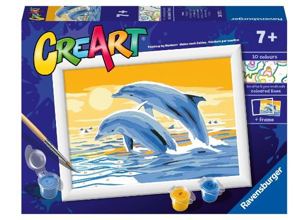 Ravensburger maalimine numbrite järgi Veetlevad delfiinid