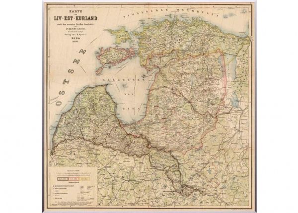 Regio seinakaart Liv-Est-Kurland 1898