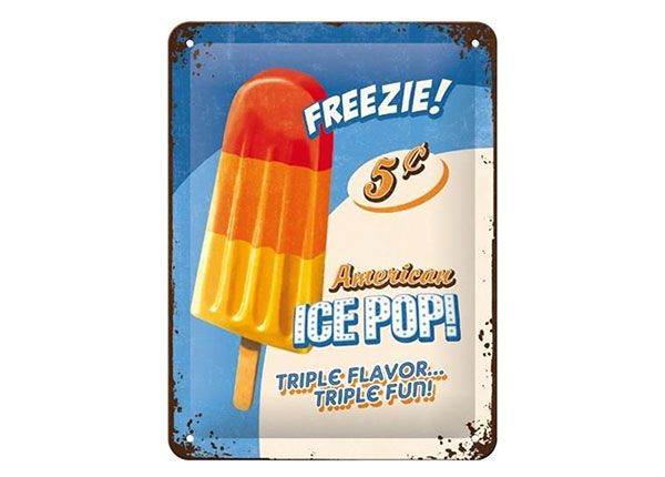 Retro metallposter American Ice Pop 15x20 cm