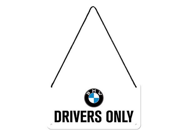 Retro metallposter BMW - Drivers Only 10x20 cm