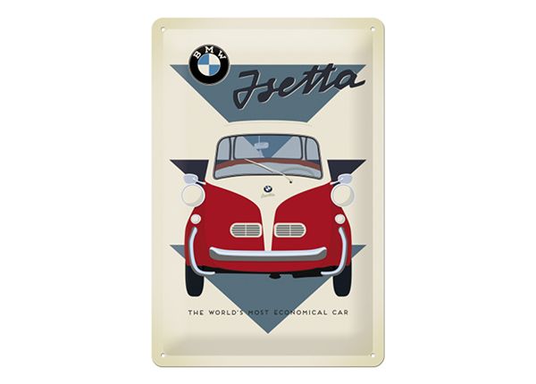 Retro metallposter BMW Isetta 20x30cm