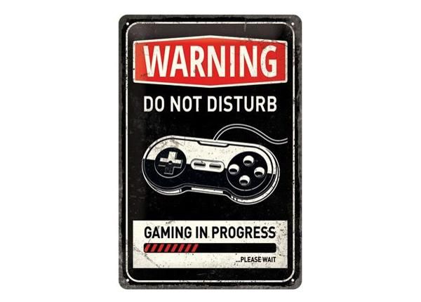 Retro metallposter Gaming in progress 20x30 cm