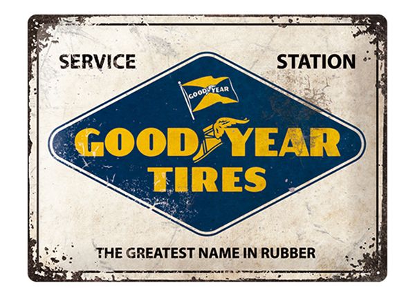 Retro metallposter GoodYear Logo 30x40 cm