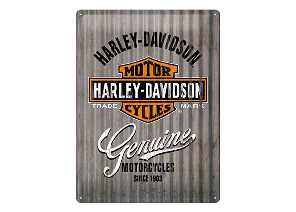 Retro metallposter Harley-Davidson Genuine lI 30x40 cm