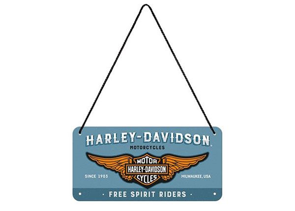 Retro metallposter Harley-Davidson logo 10x20 cm