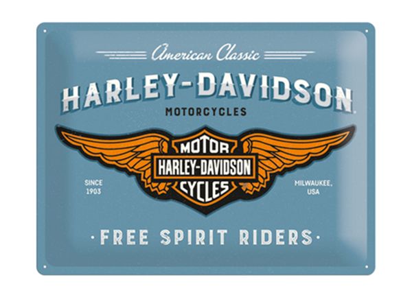 Retro metallposter Harley-Davidson logo 30x40 cm