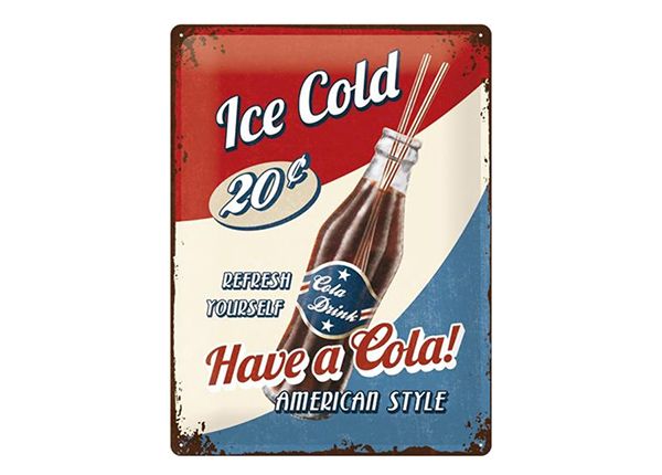 Retro metallposter Have a Cola! 30x40 cm