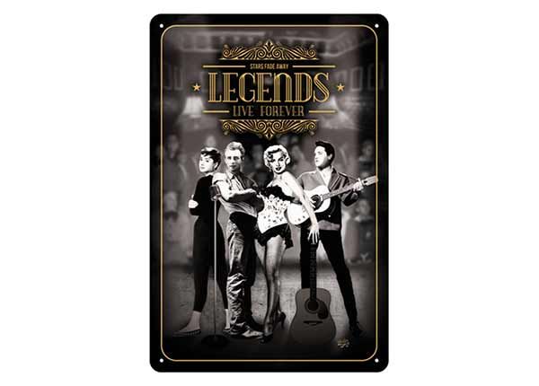 Retro metallposter Legends Live Forever 20x30 cm