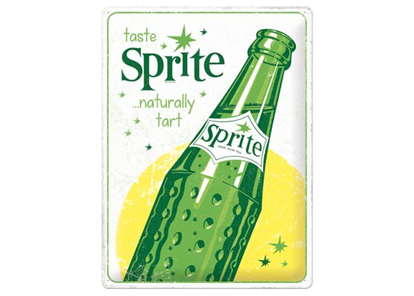 Retro metallposter Sprite - Bottle 30x40 cm