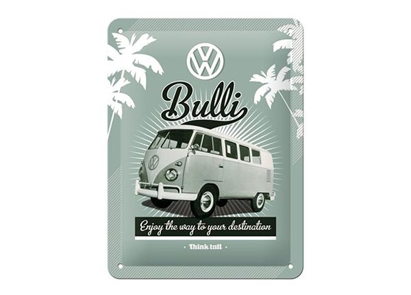 Retro metallposter VW Bulli 15x20 cm