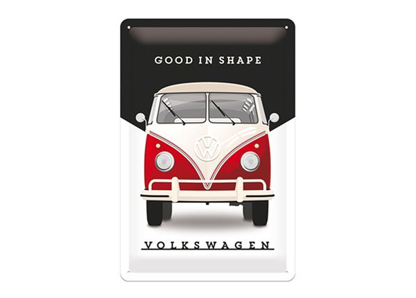 Retro metallposter VW Bulli Good in Shape 20x30 cm