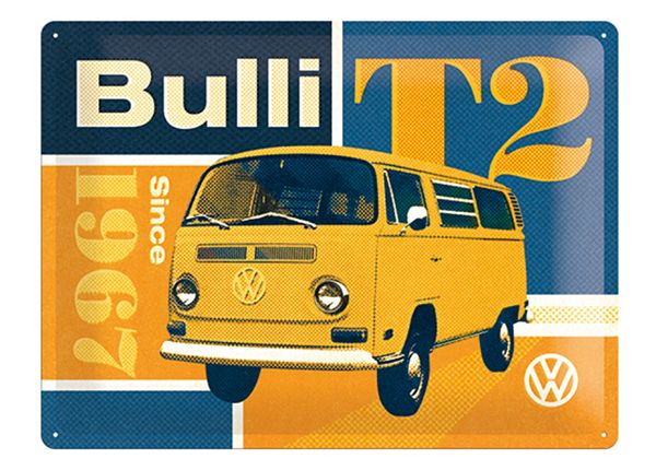 Retro metallposter VW T2 Bulli 30x40 cm