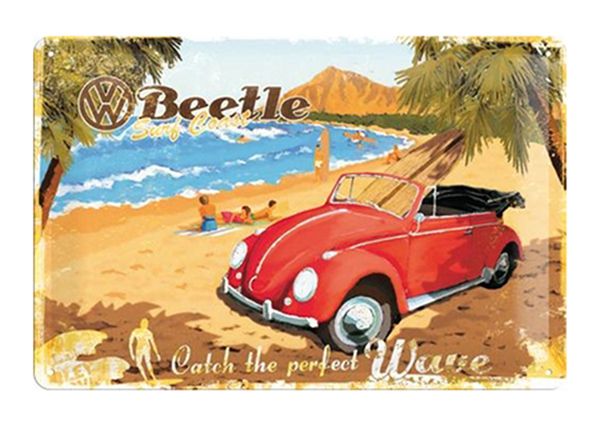 Retro metallposter WV Beetle 20x30 cm