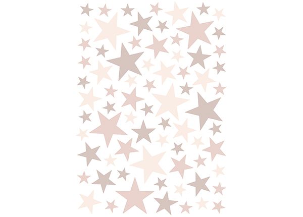 Seinakleebised Stars, 74 tk, vanaroosa